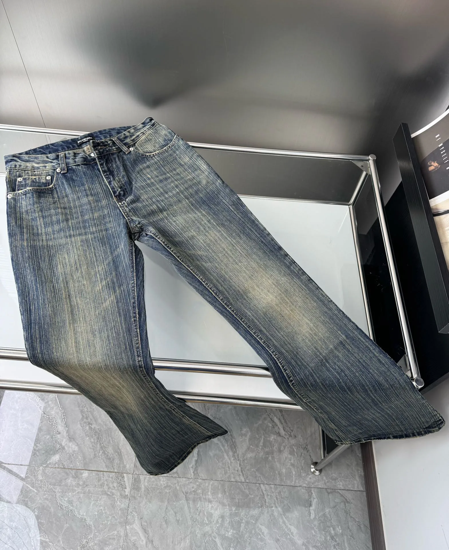 ：D 69 🔥 BALENCIAGA bootcut 3D ， ， ， Retro 100 1:1 logo Size#1 2 3 4→s m l xl Size